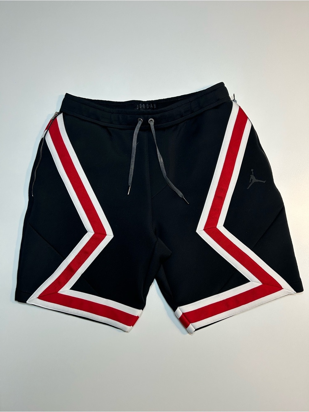 Jordan Flight Tech Diamond Panel Zipper Pocket Basketball Shorts Black